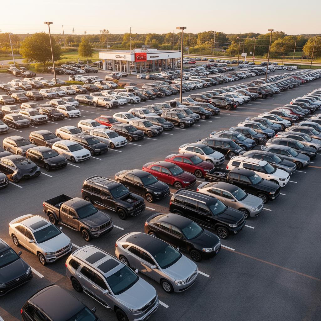 Apex Auto Sales storefront with pre-owned vehicles on the lot